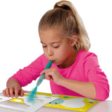 Ses creative – blow airbrush graffiti – creatieve knutselset vanaf 6 jaar – inclusief 6 airbrush pennen, zwarte stift, sjablonen en kleurplaten - afbeelding 4