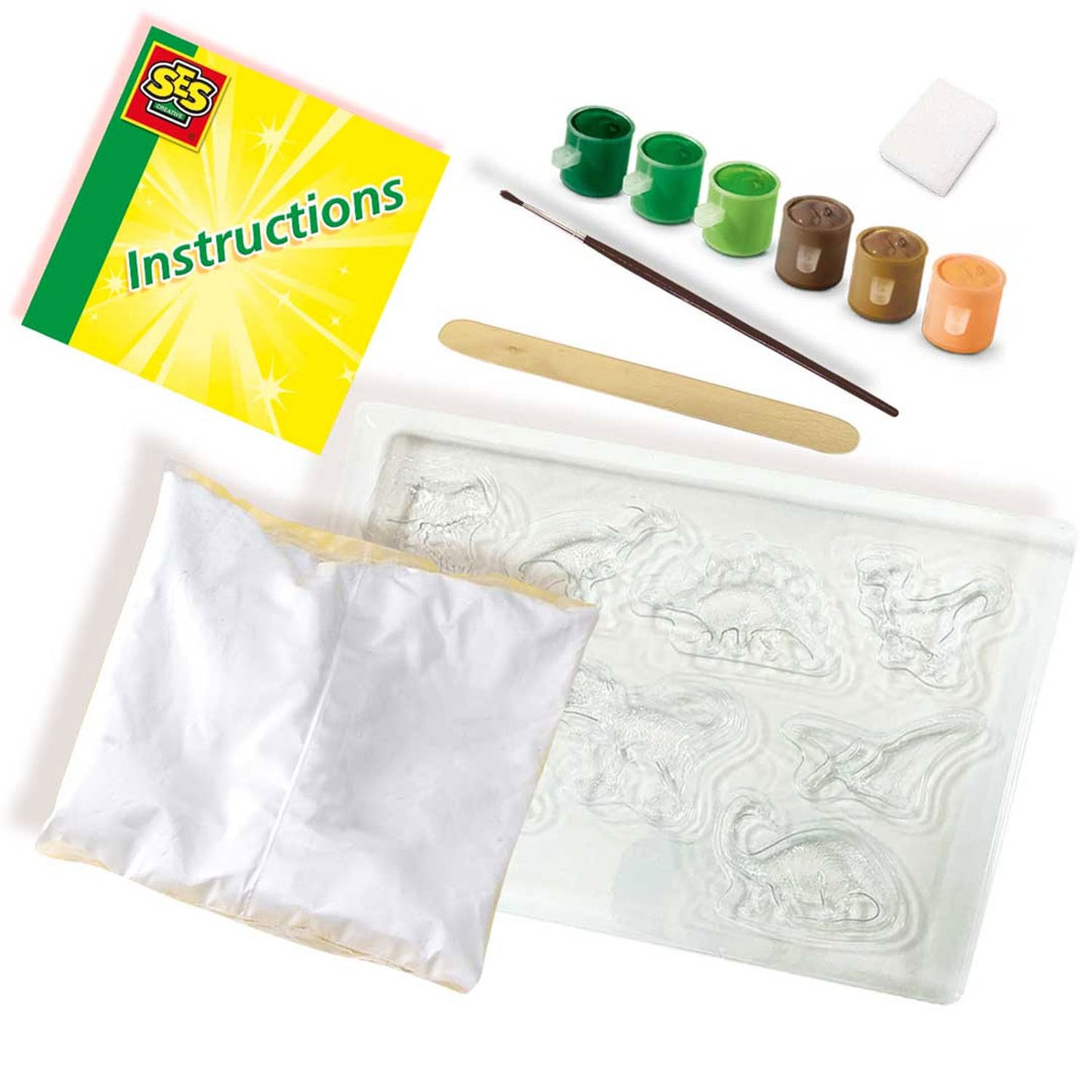 Ses gips gieten en schilderen - dinowereld