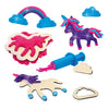 Ses klei - unicorns neon glitter- speelset van boetseerklei