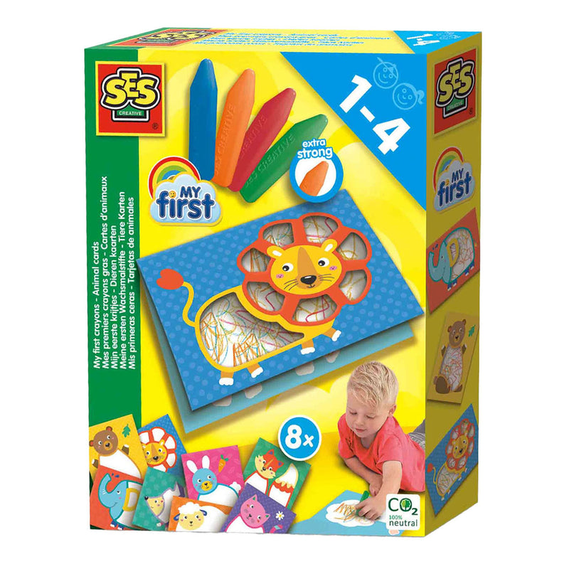 Ses creative ses my first - krijtjes dieren kaarten