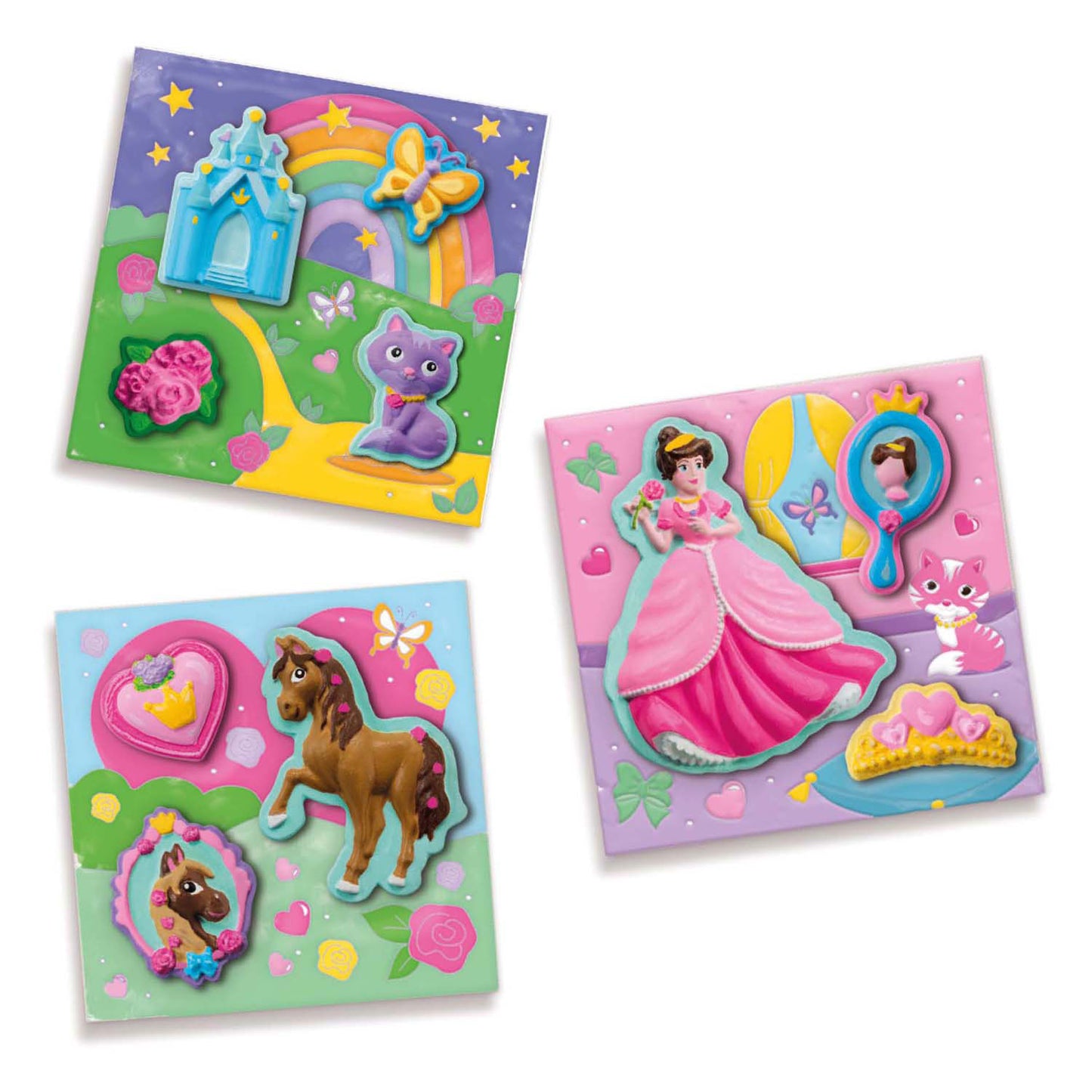 Ses creative - hobby pink - gieten en schilderen - prinsessen - met canvassen om te schilderen - knutselen meisjes - sneldrogend - vanaf 5 jaar