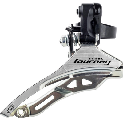 Shimano Voorderailleur 3 x 6 7 speed Tourney FD-TY300 down swing top pull hoge klem ø31,8 mm 42T (66-69°)