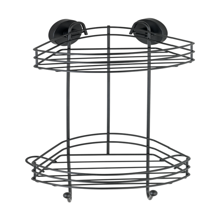 Wenko 1069607 - vacuum-loc hoekrek 2-laags zw. | 1 stuks
