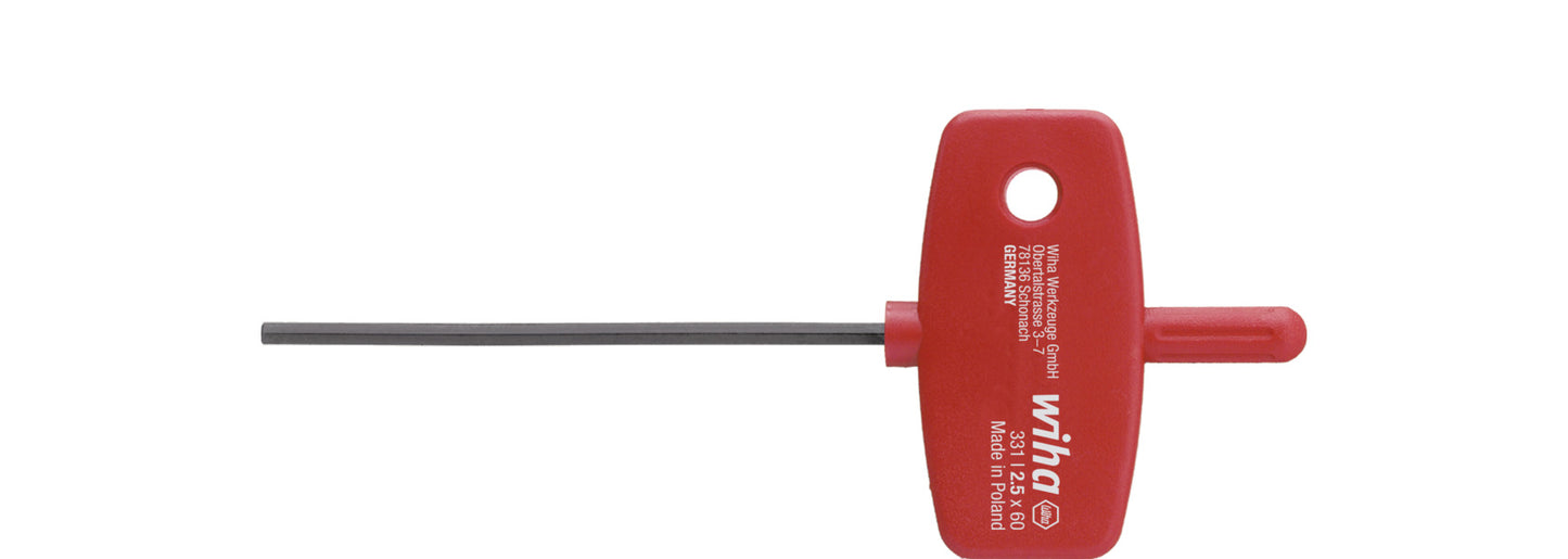 Wiha 331020060 stiftsleutel met sleutelgreep zeskant chemisch gezwart 2.0 mm - 00895