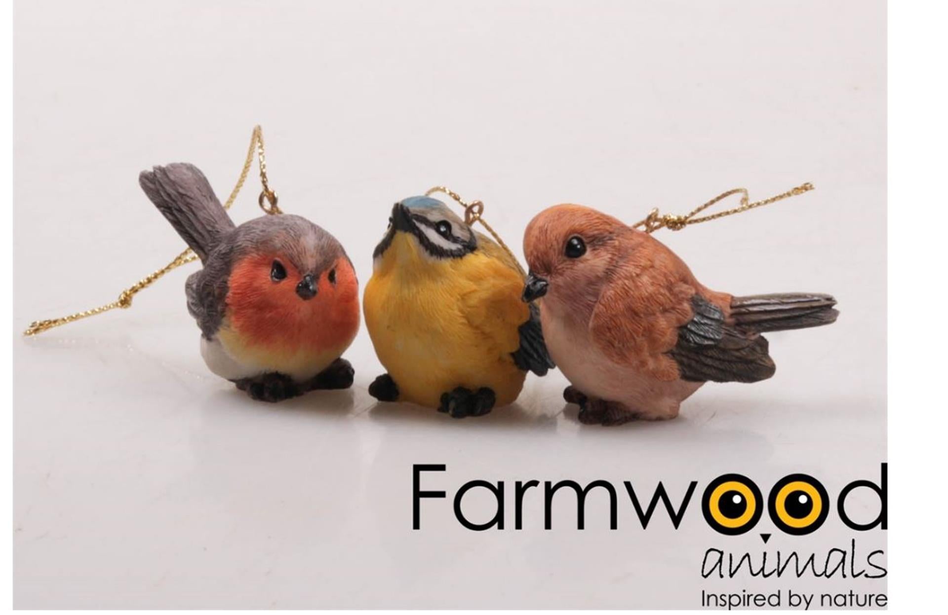 Farmwood animals hanger vogel polystone 5,6x3x4cm