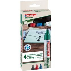 Permanentmarker ecoline 21 edding 4-21-4 1,5-3mm assorti 4 stuk
