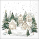 Ambiente servetten snowy houses 33x33cm papier fsc mix
