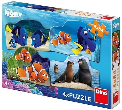 Disney puzzel pixar finding dory 4 x 54 stukjes