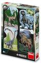 Dinotoys dinosaurus puzzel 4 x 54 stukjes van je favoriete dino