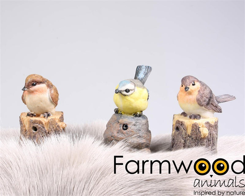 Farmwood animals tuinbeeld vogel met geluid 9x6x10 cm