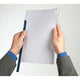 Klemrughoezen durable pvc a4 lengte 30cm transparant afgeronde hoeken