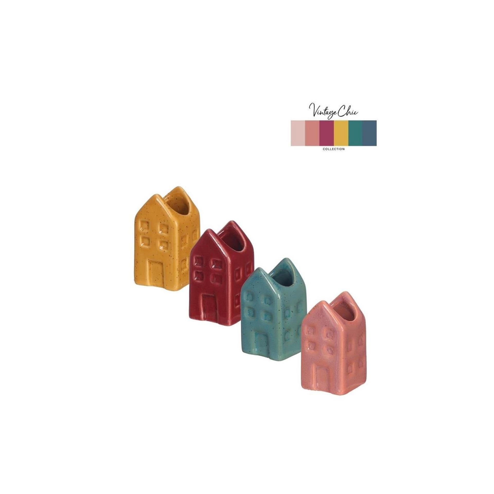 Ideas 4 seasons bloemenvaas huis amsterdam 3x3x6cm 4 assorti