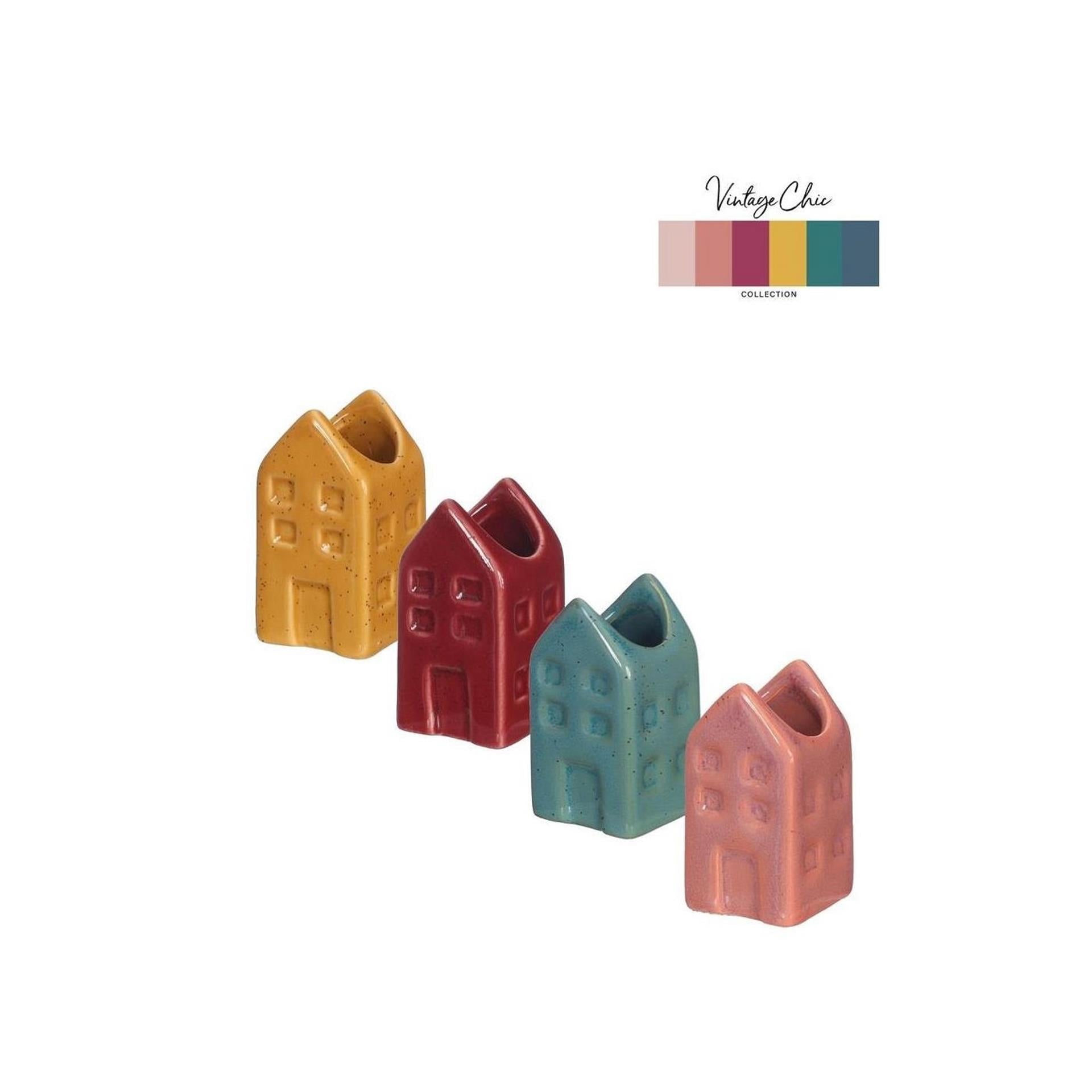 Ideas 4 seasons bloemenvaas huis amsterdam 3x3x8cm 4 assorti