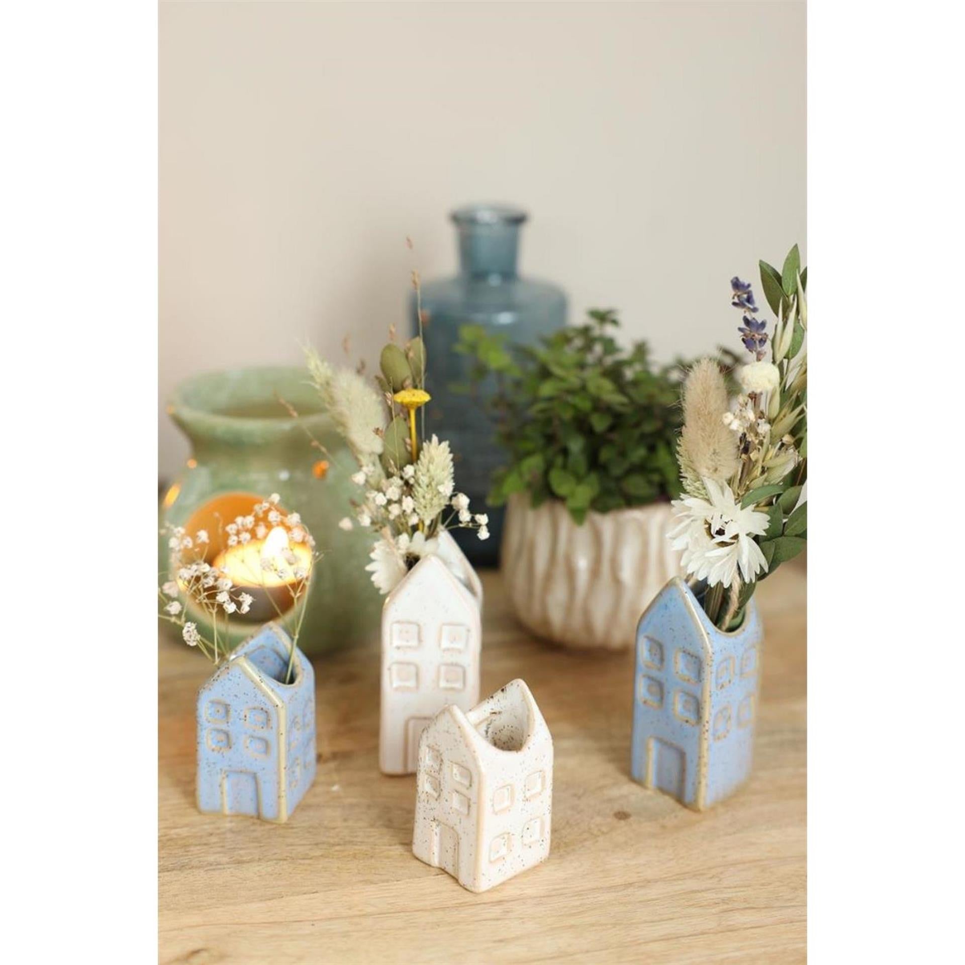 Ideas 4 seasons bloemenvaas huisje amsterdam m 3x3x8cm