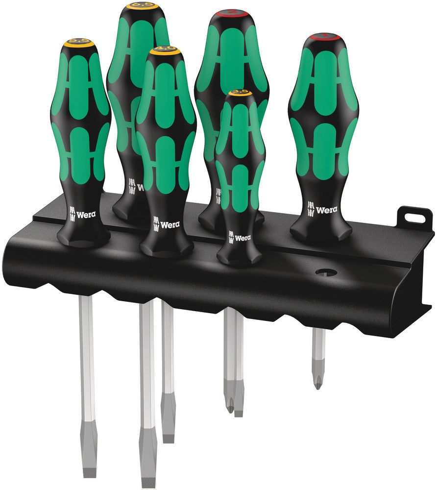 Wera 334 sk 6 schroevendraaierset kraftform plus lasertip + houder, 6 -delig - 1 stuk(s) - 05007680001