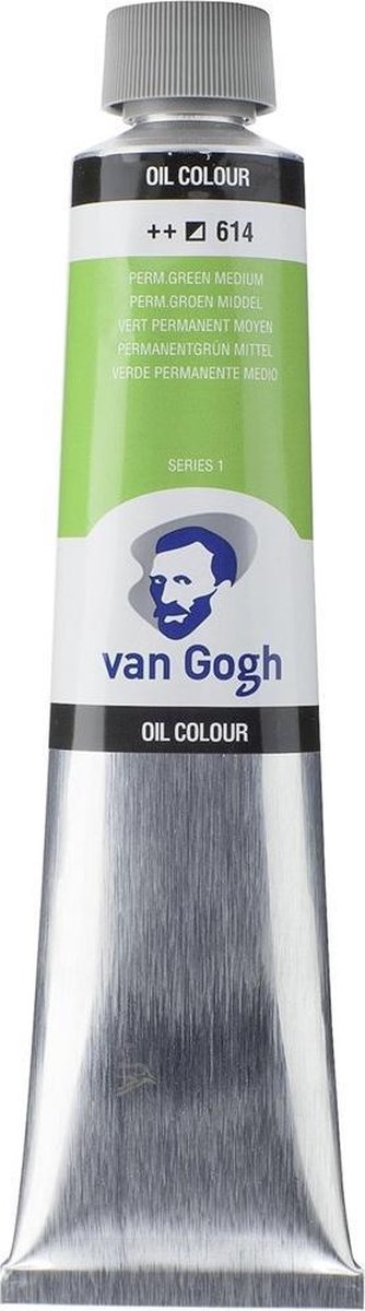 Van gogh olieverf tube 200 ml permanentgroen middel 614