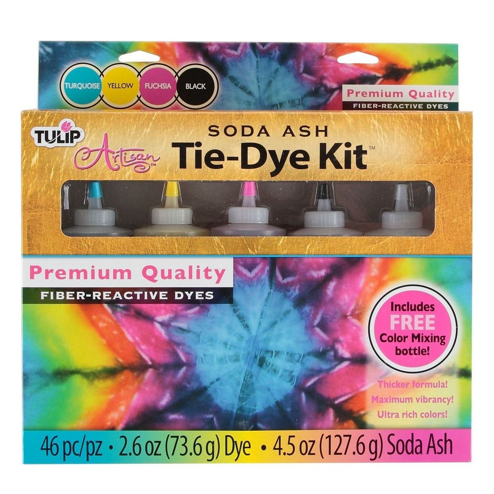Tulip one-step tie dye tulip • tie-dye kit met natriumcarbonaat 4 kleuren