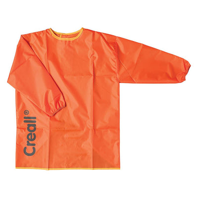 Creall verfschort small oranje – kliederschort - knutselschort - 0-4 jaar - wasbaar - professionele kwaliteit - gebruikt op scholen en kinderdagverblijven