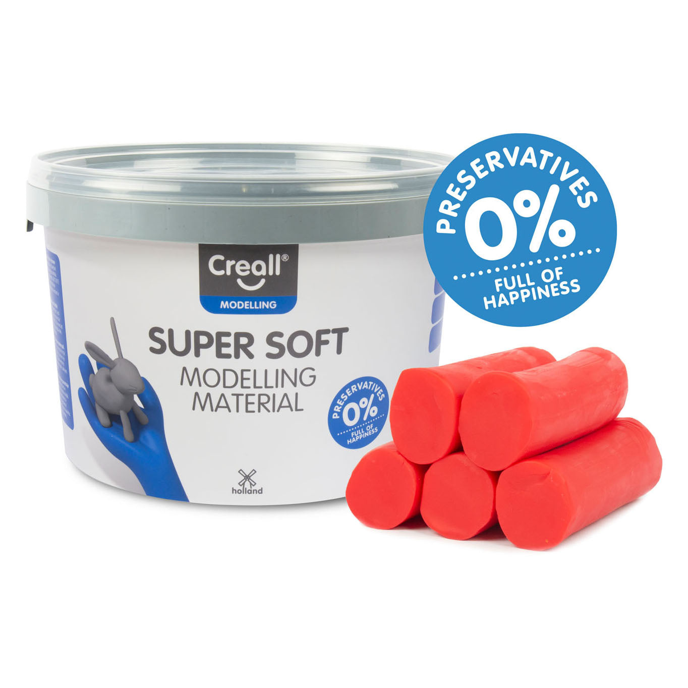 Creall Supersoft klei Rood, 1750gr.