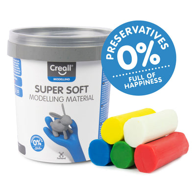 Creall supersoft klei 5 kleuren, 450gr.