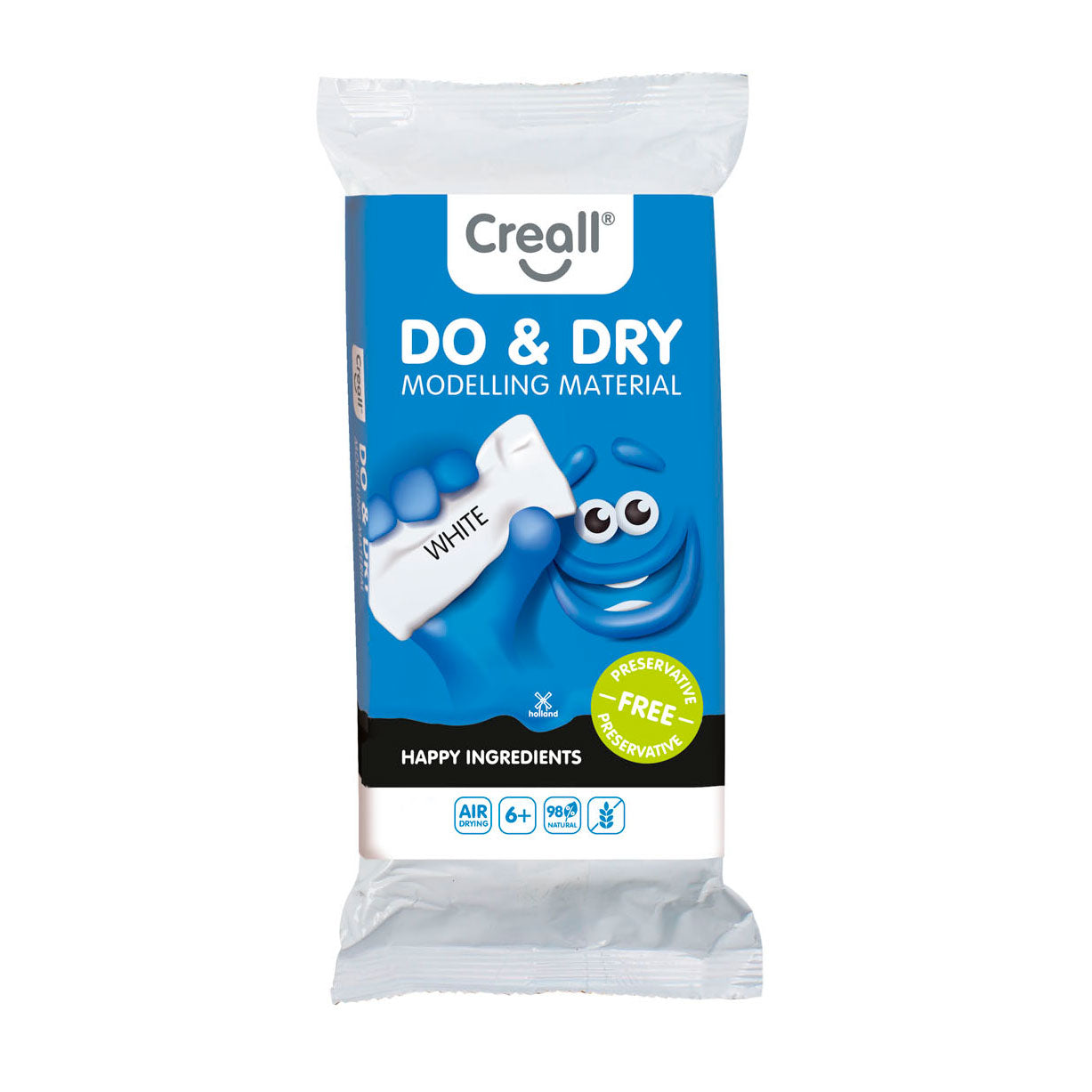 Creall Do Dry Boetseerklei Conserveringsvrij Wit, 500gr.
