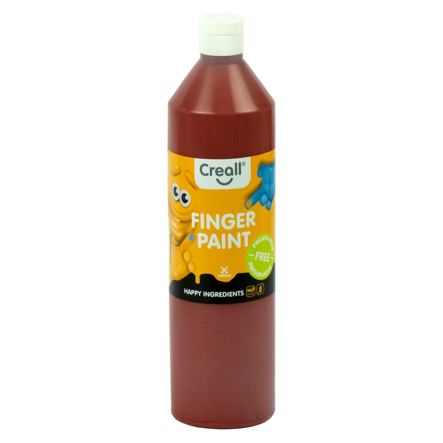 Creall vingerverf conserveringsvrij bruin, 750ml