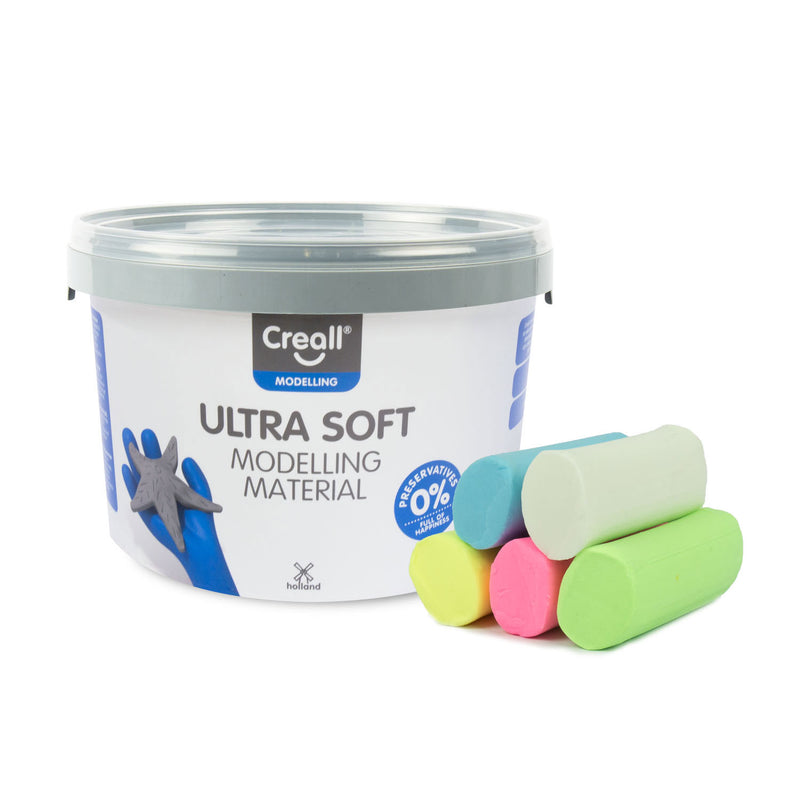 Creall boetseerklei pastel - ultra soft klei 1100 gram voor kinderen.
