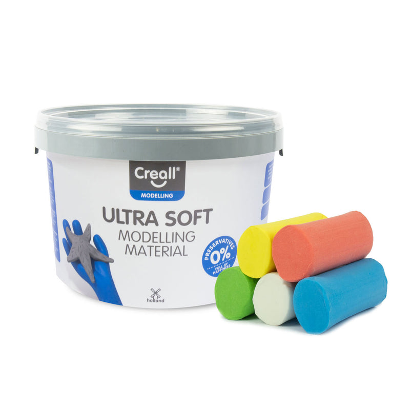 Creall ultra soft klei kleur - 5 kleuren klei - 1100 gr.