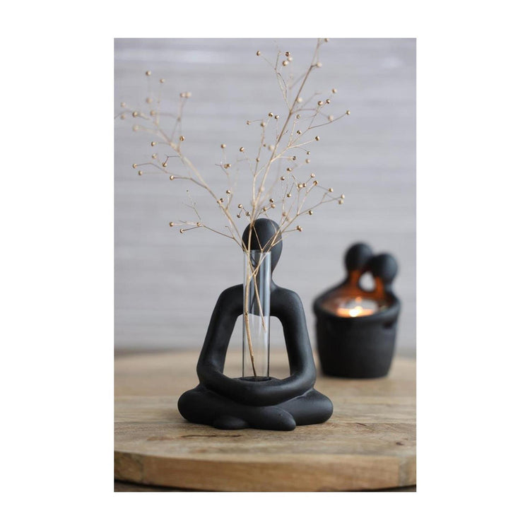 Ideas 4 seasons beeld embrace met reageerbuis zwart 11,5x7,3x15,2cm