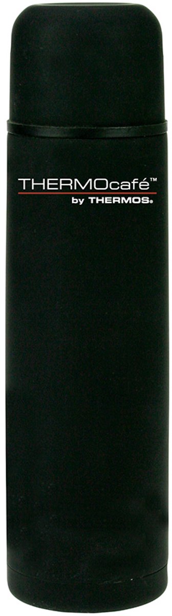Thermos everyday fles 1 liter - zwart rubber