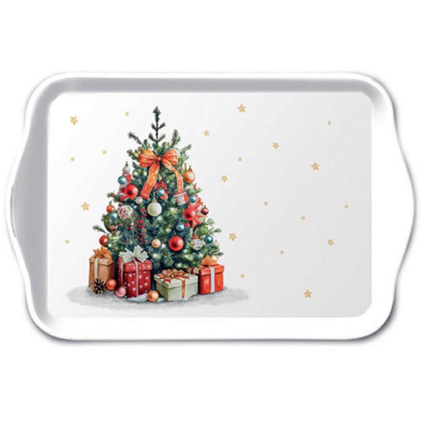 Ambiente dienblad melamine 13x21cm decorated christmas tree