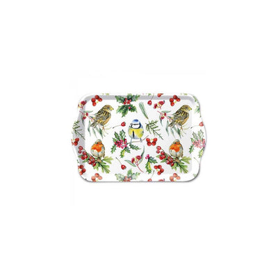 Ambiente tray birds in winter 13x21cm