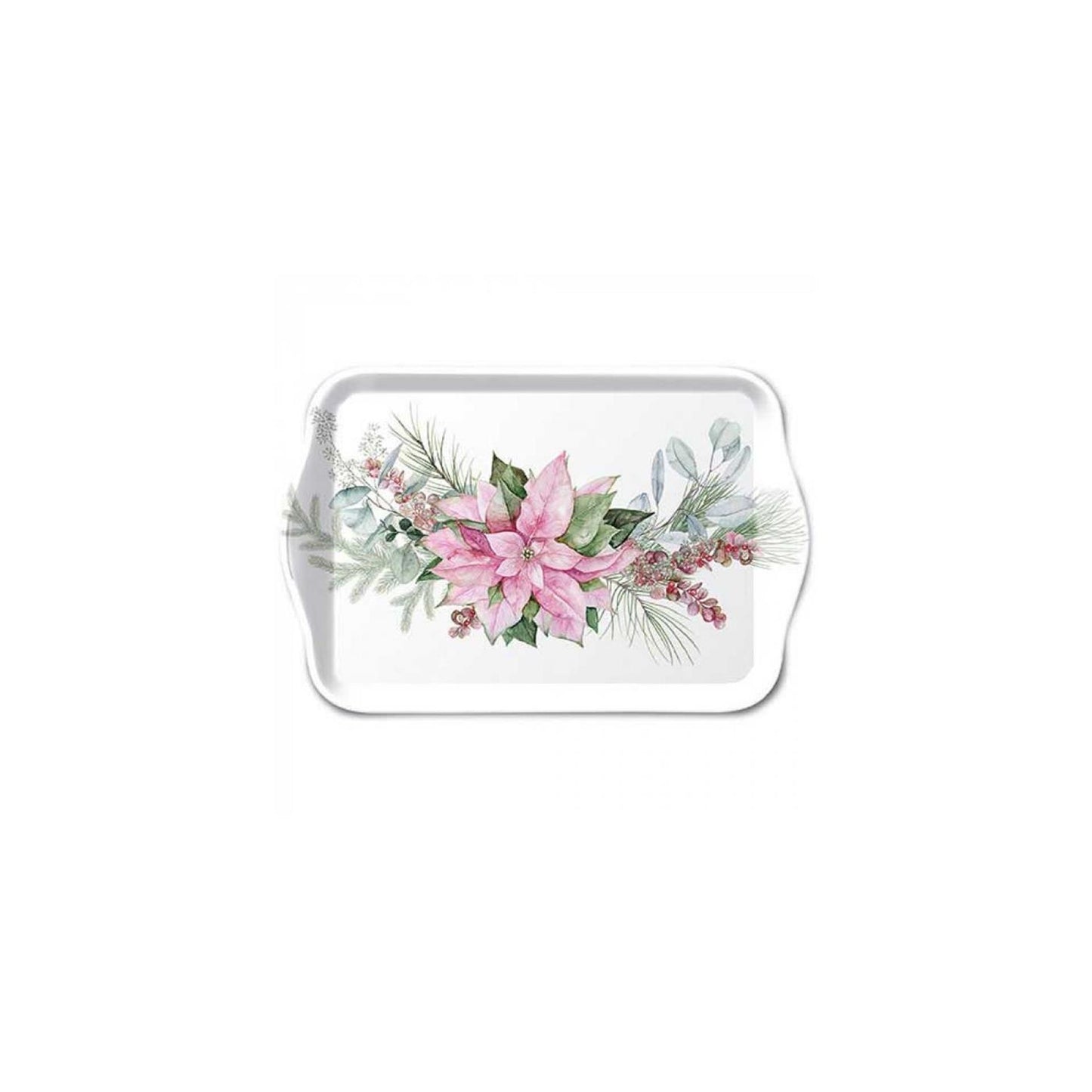 Ambiente tray 13x21cm pink poinsettia