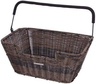Basil Capri Rattan Look - fietsmand -  achterop - bruin