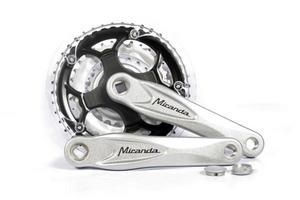 Miranda crankset alu zilver 22 32 42t vlak +0 mm