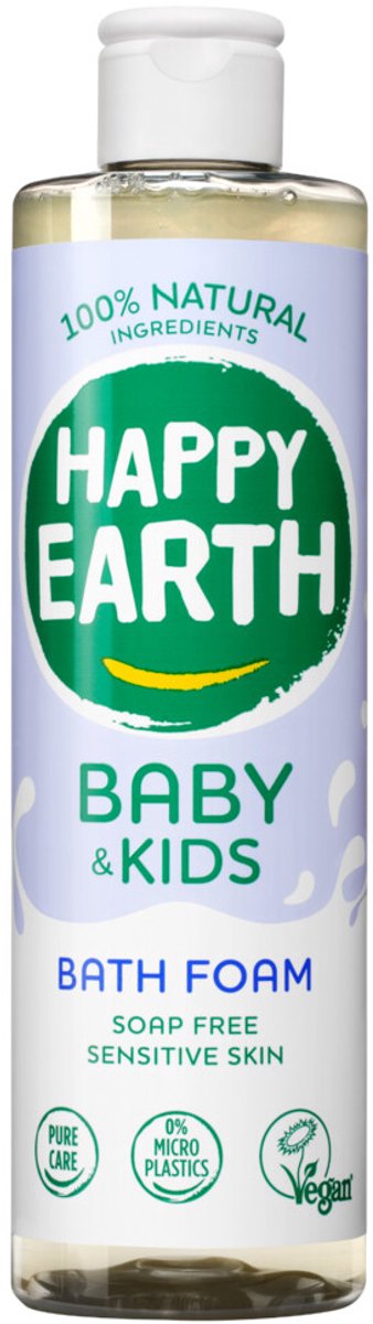 Happy earth badschuim - baby kids - 100% natuurlijk - babyverzorging - 300 ml