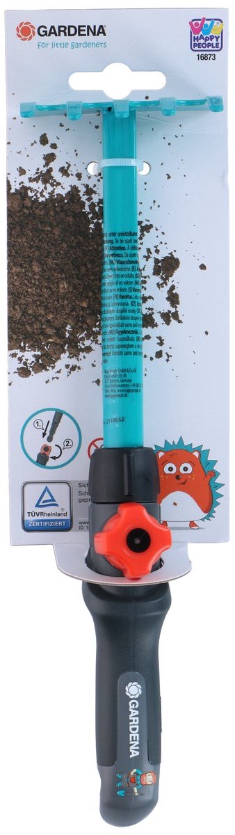 Gardena harkje junior 11 cm staal turquoise grijs