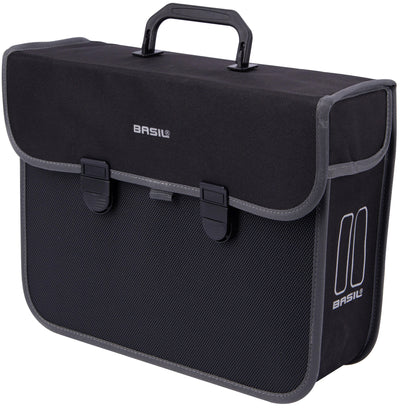 Basil Malaga Fietstas Zwart 13L