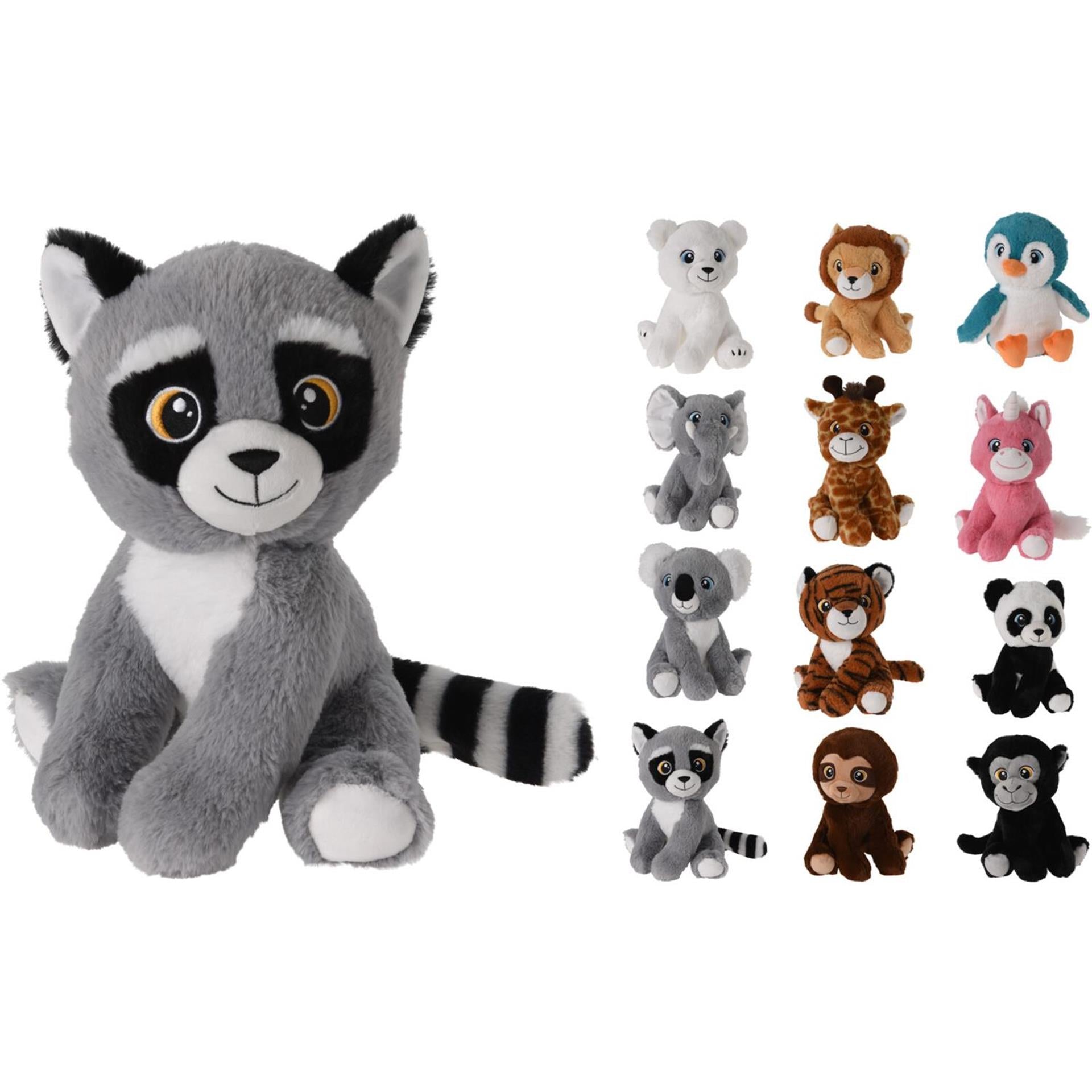 Tender toys pluche wild dier 20x18x25cm verkrijgbaar in 12 verschillende dieren