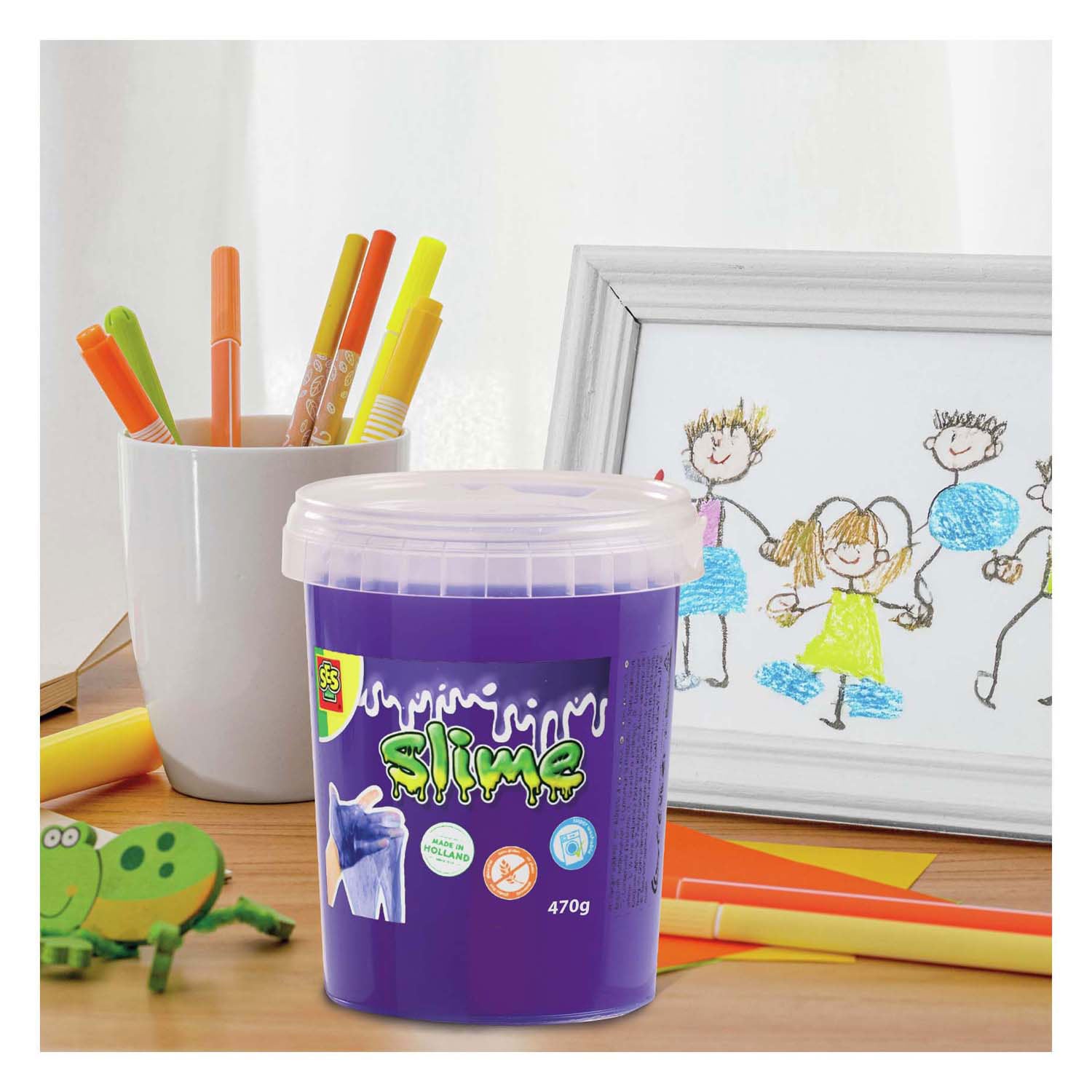 Ses creative ses slime - paars glitter 470g