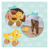 Ses houten trekdier 2 in 1 - triceratops