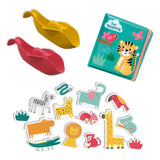Ses creative - tiny talents - bad speelset - safari thema - kleur met water boekje + 14 schuimfiguren + 2 badbootjes - badspeelgoed vanaf 10 maanden - afbeelding 2