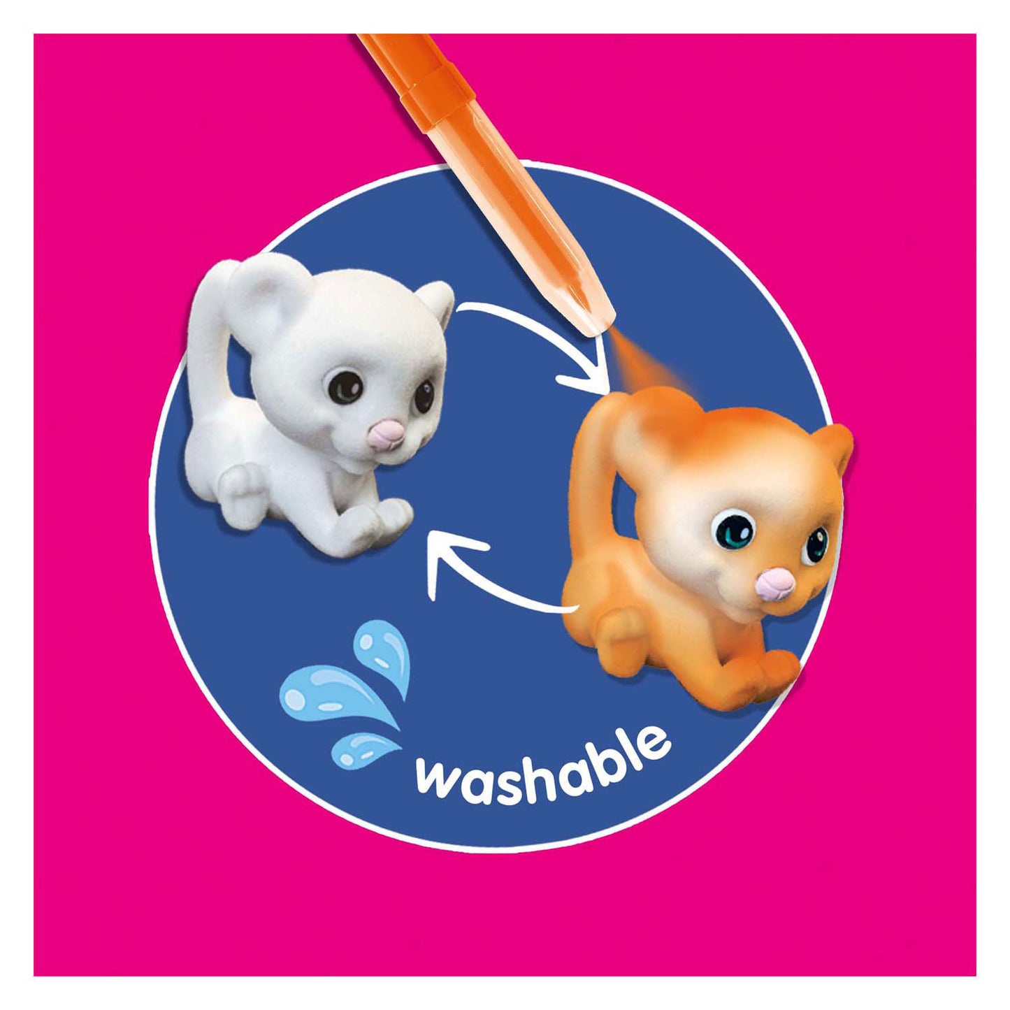 Ses blow airbrush pens - safari dieren, 6st.