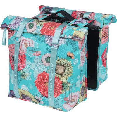 Basil Bloom Field dubbele fietstas, waterdicht, sky blue, 35L