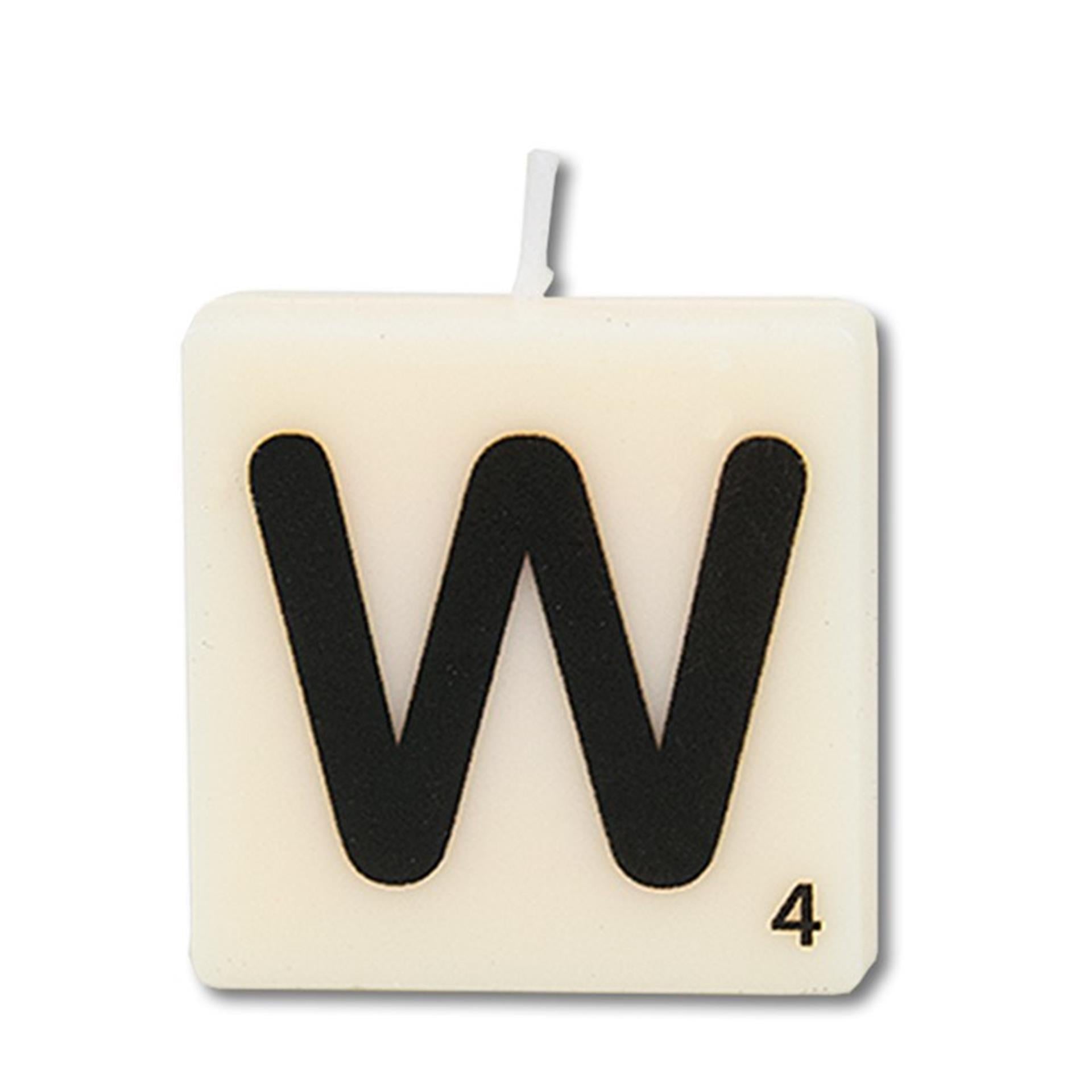 Paperdreams letter kaarsje letter w, set van 4