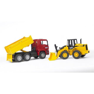 Bruder auto vrachtwagen met shovel