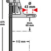 Wolfcraft boorstandaard | met rondzuil | 1 stuk - 3406000