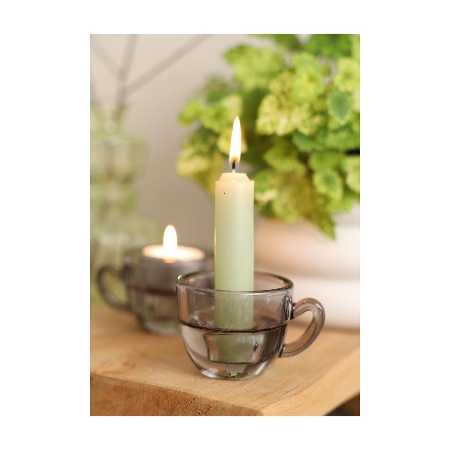 Ideas 4 seasons kaarsenhouder koffie grijs ø8xh5cm