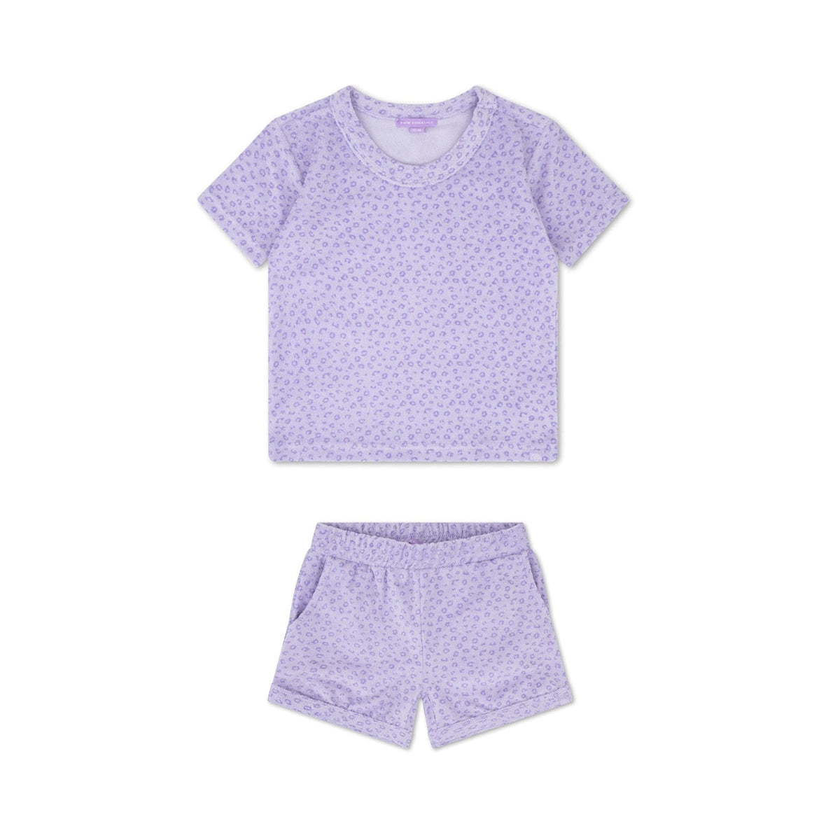 Leopard | lila meisjes set strand - terry