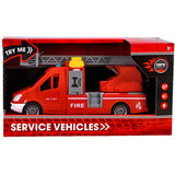 Rapid wheels brandweerwagen met ladder en licht en geluid en frictie sproeifunctie - afbeelding 1
